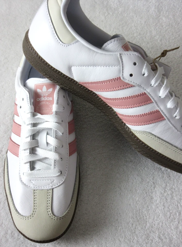 Adidas Originales Para Mujer Samba OG Zapatos Informales Blanco Malva Rosa Talla 11 Nuevos en Caja Foto 4 de 4