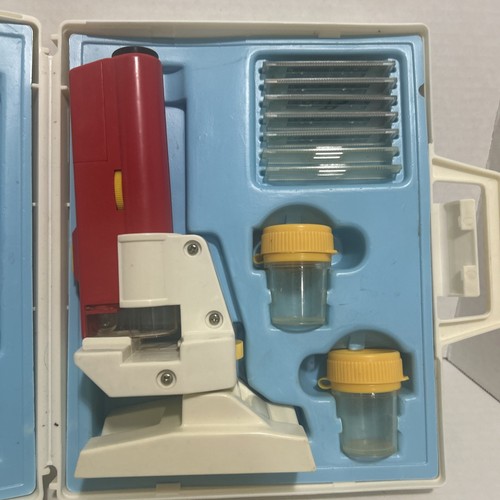 Vintage 1986 Fisher Price MICRO EXPLORER MICROSCOPE Set #3005 - Picture 4 of 4