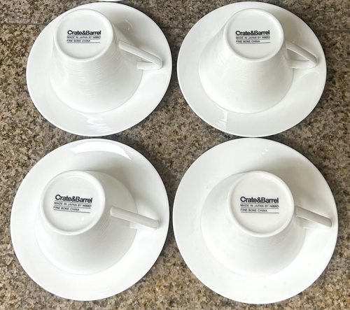 Claire 8-teiliges Set Tasse & Untertasse NIKKO Kiste & Fass Knochen Japan konzentrische Kreise - Bild 17 von 18