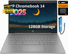 Laptop HP Chromebook 14 (14" antyodblaskowy, Intel 4-rdzeniowy Celeron N4120, 4 GB RAM, 12