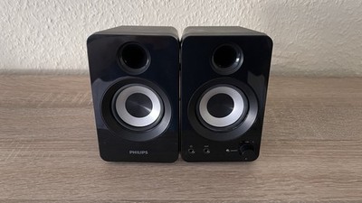 Philips SPA1260/12 Multimedia Speaker System 2.0 PC Lautsprecher Schwarz