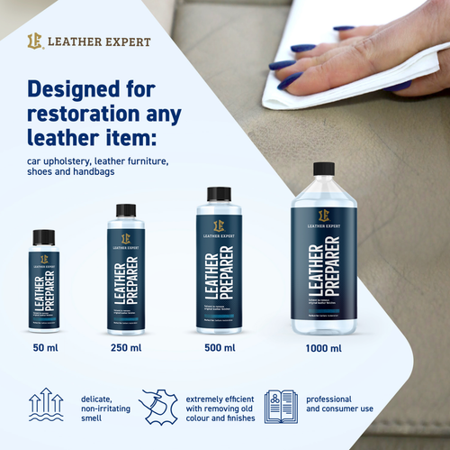 Leather Preparer Deglazer Use Before Painting Remover For Natural Leather 250ml - Picture 3 of 4