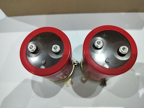 COPPIA DI CONDENSATORI ELETTROLITICI PER USO AUDIO 10.000 UF - 100 V - USATI - Foto 2 di 8