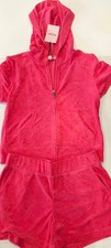 Women's Juicy Couture Velour Pink Watermelon Medium Jacket Shorts NWT. Blingy 