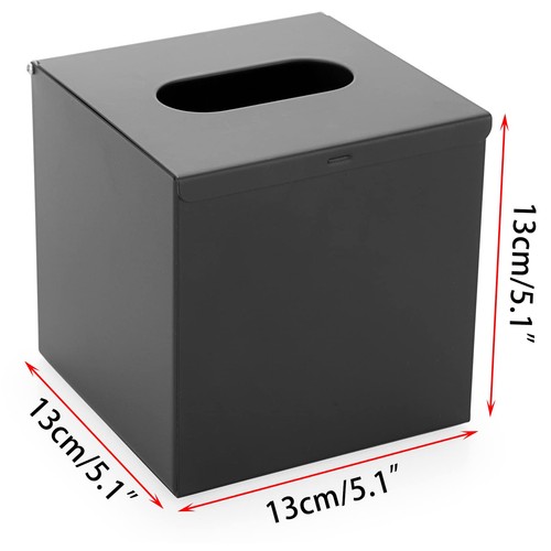 Square Tissue Box Cover - Stylish Cube Stainless Steel Tissue Box Holder, Mod... - Picture 3 of 7