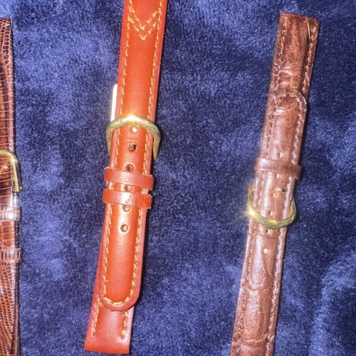 Lot of 17 VINTAGE DAKOTA NOS GENUINE LEATHER WATCH BAND Lot MEN'S WOMEN'S LIZARD - Picture 5 of 14