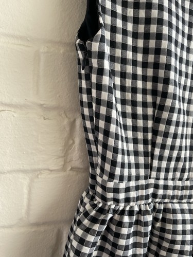 Zara Black & White Gingham Check Dress Fit & Flare Dress XS U.K. 6 - Picture 14 of 16