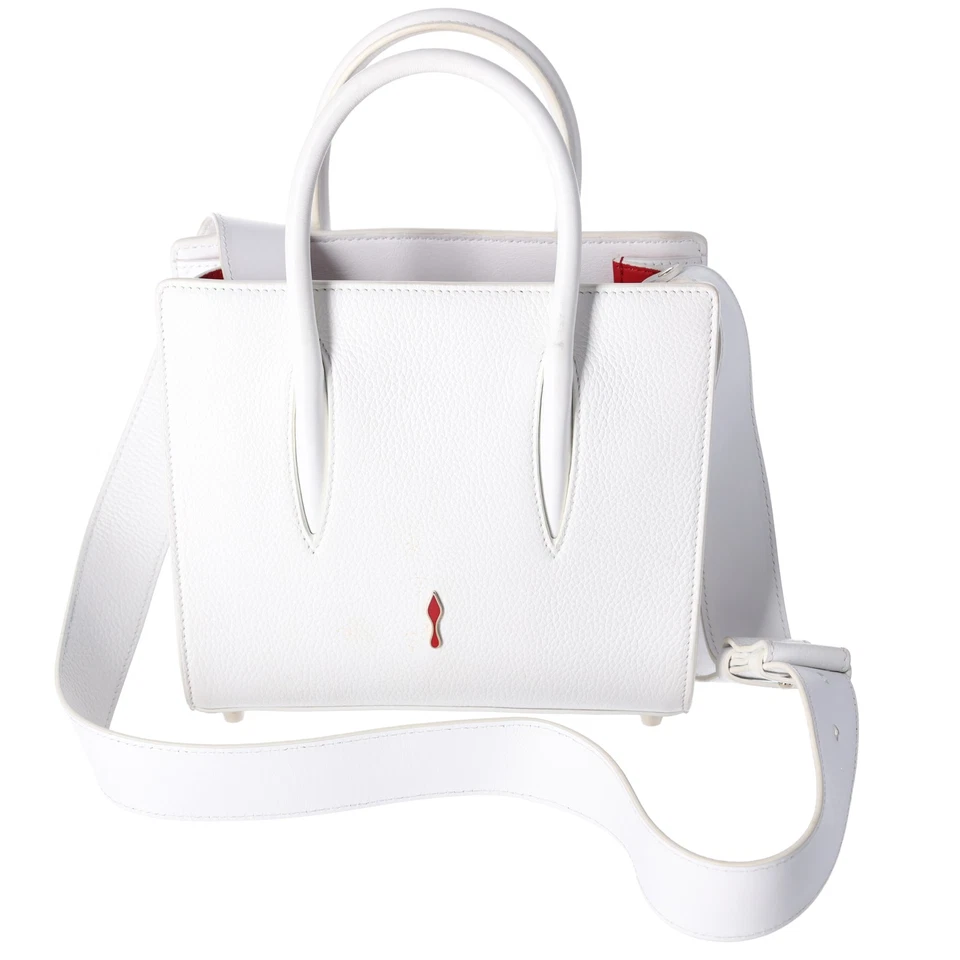 Christian Louboutin Paloma Studded Mini Handbag White Leather - Image 3 of 4