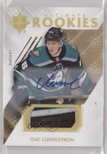2018 Upper Deck Ultimate Collection Rookies /99 Isac Lundestrom Patch Auto 0zu