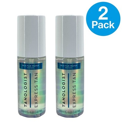 Tanologist Express Tan Self Tan Water - Medium - 3.38 oz - 2 Pack Bundle