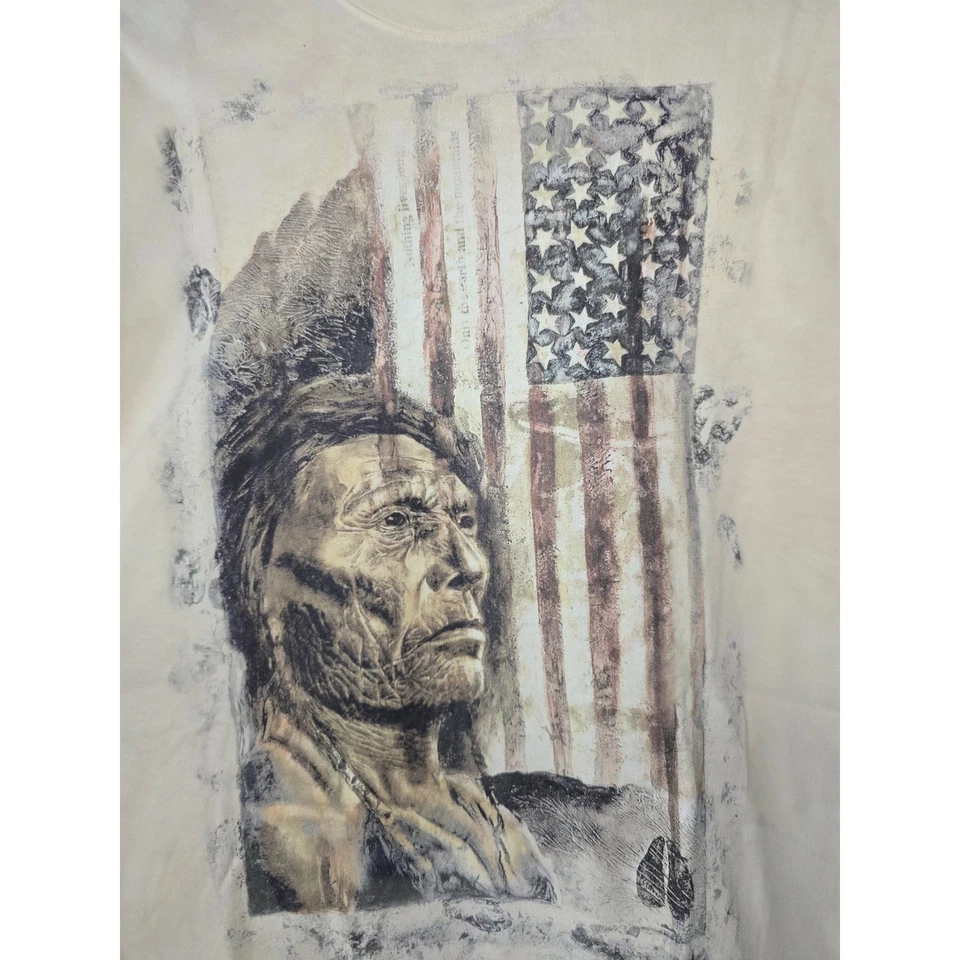 Camiseta The Mountain Para Hombres 3XL Nativo Americano Patriótico Bandera Americana 2008 Foto 2 de 4