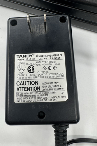 Computadora portátil vintage TANDY 2810 HD con cable de alimentación pantalla en blanco LEER - Imagen 9 de 15