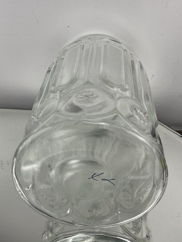 LE Smith Moon And Stars 11.5” Clear Glass Canister Jar w/lid Large Vintage - Picture 8 of 9