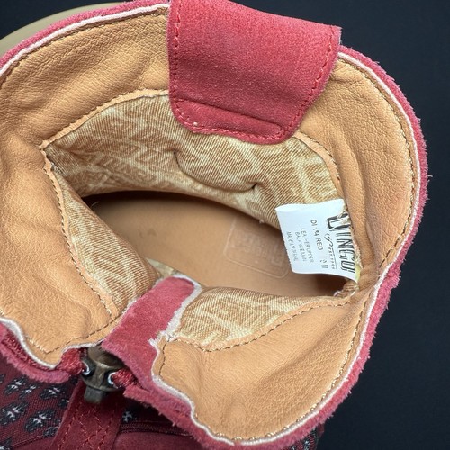 Bota Occidental Dingo Bandida Roja Mujer Talla 9M Cuero Rojo Bandana - Imagen 8 de 10