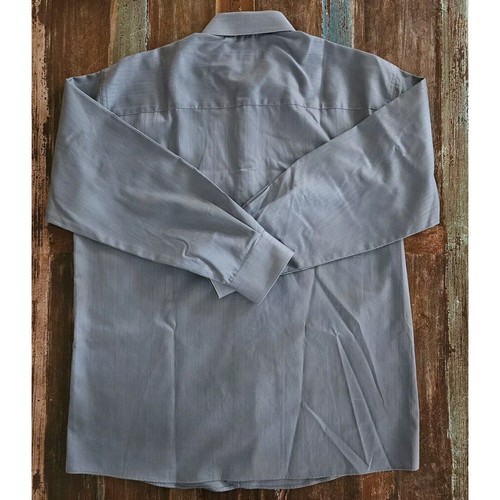 Kenneth Cole REACTION No Iron Men’s Blue/Gray Long Sleeve Dress Shirt 16 Large - Picture 21 of 24