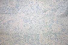 LARGE, PALE BLUE AND WHITE ROSES ROM  PETER PAN - 100% COTTON FABRIC