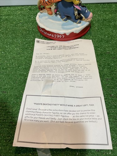 1997 Disney & Grolier WEIHNACHTSFIGUR "Pooh's Skating Party" Limited Edition  - Bild 5 von 15