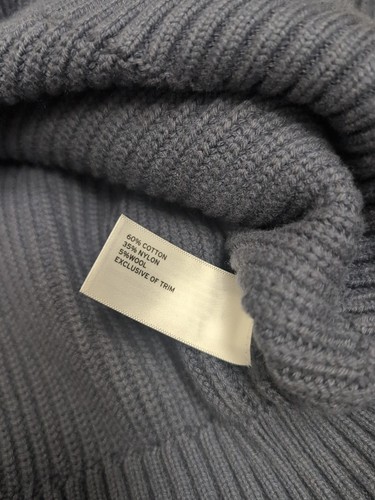 Duluth Trading Brigadier Shawl Collar Sweater Mens Large NWT Grey Elbow Patches - Picture 5 of 9