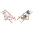 2 Pcs Liegestuhl Zusammenklappbar Miniatur Strandkorb Möbelmodell