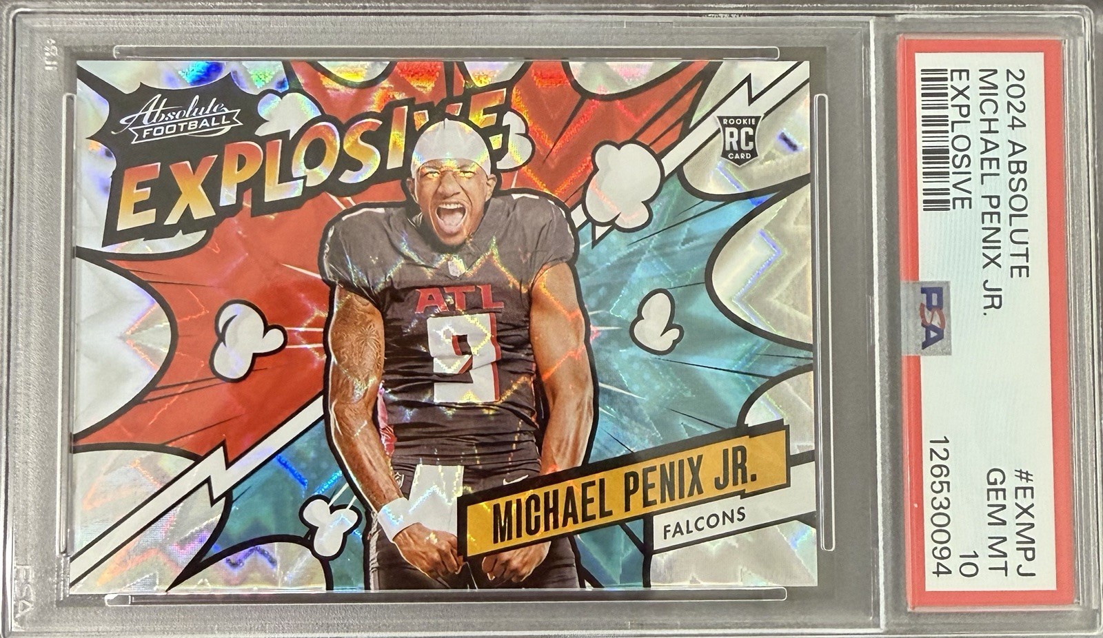 2024 Panini Absolute - Explosive Michael Penix Jr. Rookie RC PSA 10