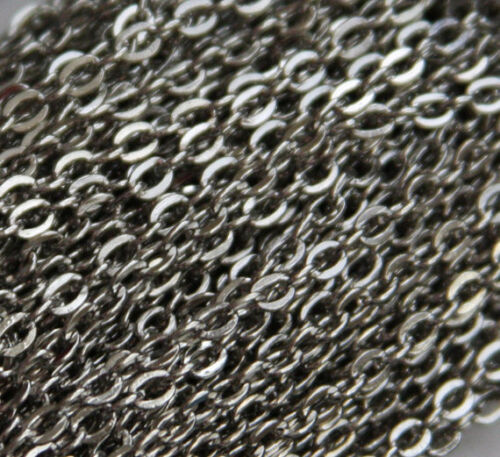 Antik versilberte Flachkabelkette 15 Fuß 2 x 3 mm - Bild 2 von 2