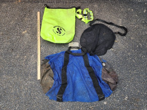 Lot Of 3 Dive/Gear Bags Used Mesh Has Wear And Tear