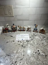 Danbury Mint Pillsbury Doughboy Christmas Express Train Set Ceramic 6 Pieces