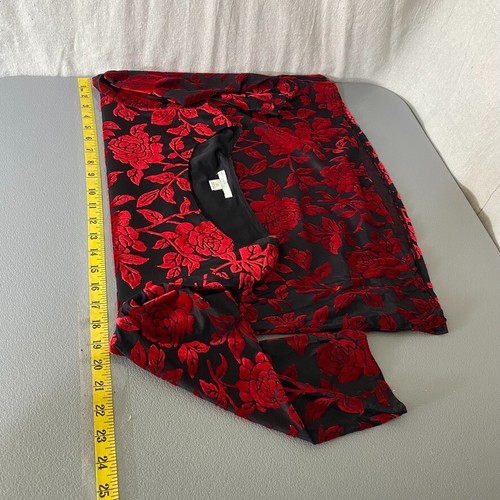Est 1946 Womens Velvet Burnout Top Size S Whimsigoth Vampy Romantic Dark Floral - Picture 9 of 11