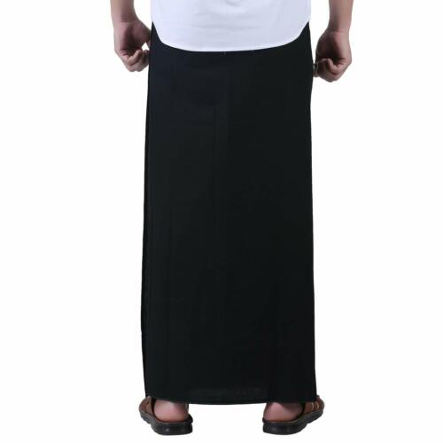 Men's and Wemen's LARGE Sarong Black Lungi Dhoti cotton without pocket - Picture 1 of 3