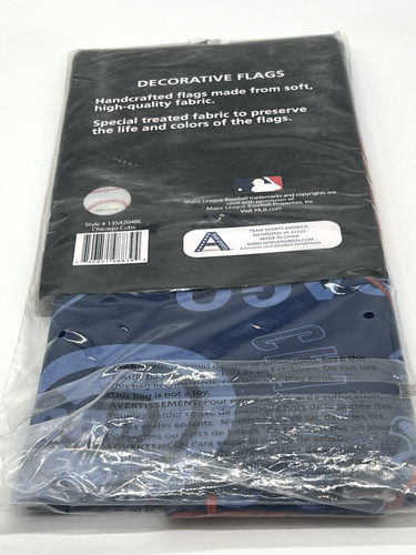 Chicago Cubs Suede Glitter Flag Two-Sided 29 X 43 MLB Baseball Team Sports - Picture 4 of 5