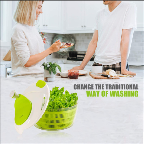 Salad Spinner Large 4 Quarts, ABS,BPA Free Clips(Clearance, original $24.99) - Picture 3 of 7
