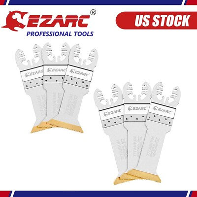 #ad EZARC 6pcs Titanium Oscillating Multitool Blades Longamp;Standard Fast Cut for Wood $29.97