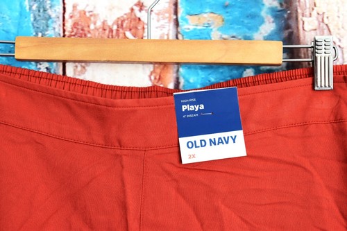 Pantaloncini donna Old Navy vita alta Playa 4 cuciture interne TAGLIA 2X ambra bronzata NUOVI - Foto 3 di 8