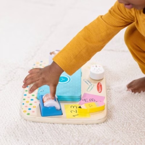 Melissa & Doug Wooden Work & Play Activity Board – Toddler Sensory Toy - Picture 2 of 10
