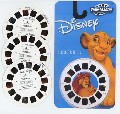 Disney's The Lion King View-Master 3 Factory TEST Reels + Copy of