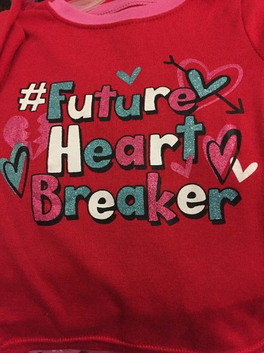 NEW Girls Size 4T Valentines Day Pants Snug Pajamas Set Heart Breaker Toddler - Picture 2 of 3
