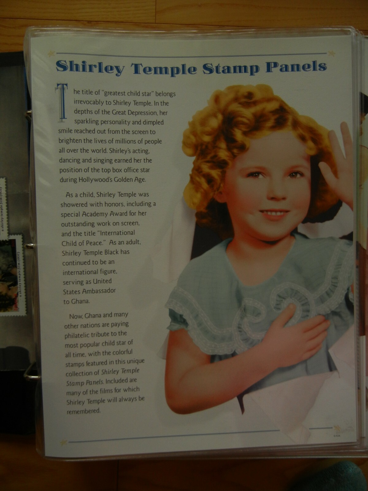 Shirley Temple Collector Stamp Panels 96 pages + auto-bio book +Heidi Movie Tape Grote waarde, populariteit?