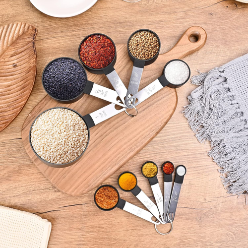 Measuring Cups and Spoons Set, Kitchen Essentials Gadgets 10 Pieces, Nesting Mea - Picture 6 of 12