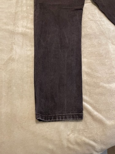 Pantalones de mezclilla para mujer vintage Lee remachados negros mamá talla 12 W30 L31 hechos en EE. UU. - Imagen 10 de 12