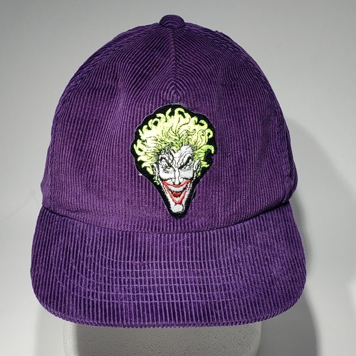 Batman The Joker Purple Corduroy Snapback Hat Cap DC Comics 1964 Patch EUC - Picture 3 of 12