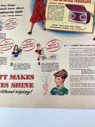 Draft Soap Motorola Radio Contest Print Ad 1948 Original Rare Atlanta GA - Picture 11 of 12