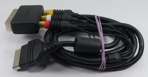 Genuine Composite AV Cable + SCART Adapter For Microsoft Original Xbox Console - Picture 5 of 5