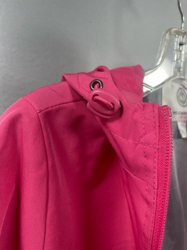 WP Weather Proof Women's Hot Pink Full Zip Lightweight Hooded Rain Jacket Small - Picture 9 of 11