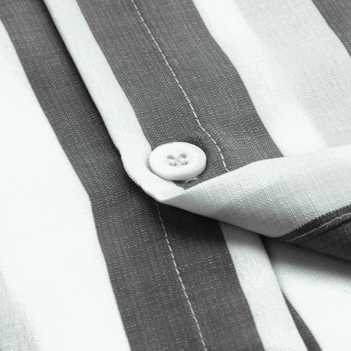 Mens Vertical Striped Slim Fit Long Sleeve Casual Formal Button Down Shirts Tops - Bild 9 von 36