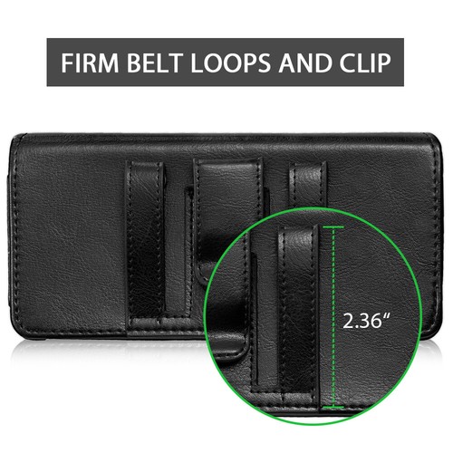 Funda protectora magnética de cuero genuino con clip para cinturón para iPhone SS grande - Imagen 7 de 19