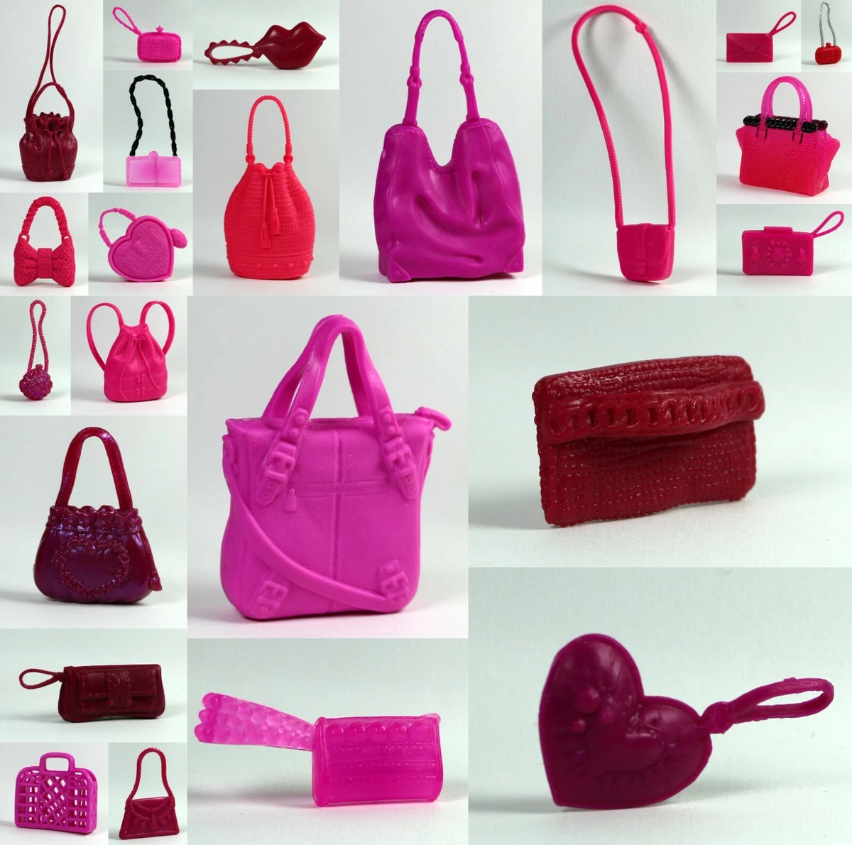 Barbie Fashionistas Dark Pink Purse Bag Choose Pick One for 1 6 Scale Doll