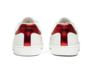 Gucci Ace Stripe LOGO Print Leather Sneaker Men's White 636782