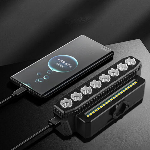 Fahrrad Beleuchtung LED Set USB Fahrradlicht Wasserdicht mit Fahrradklingel DE - Bild 9 von 11