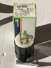 Leviton Plug-Locking Cord Connector Plug 2311 20A 125V L5-20P Black