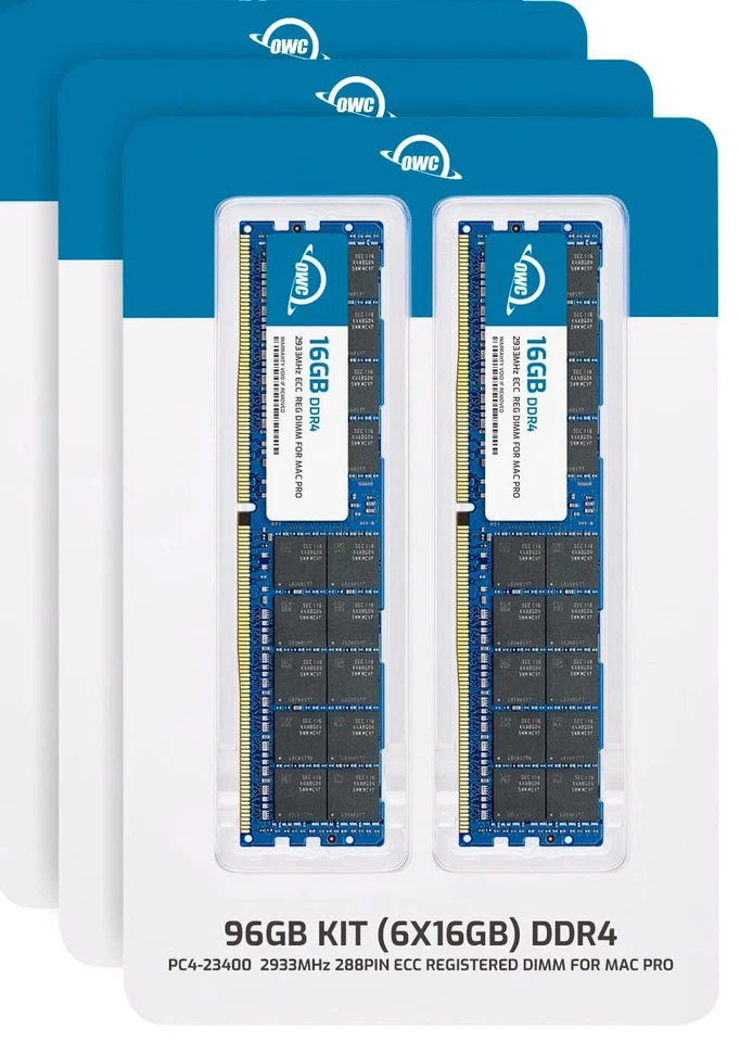 OWC 96GB (6x16GB) DDR4 2933MHz ECC Reg Memory RAM Upgrade for 2019 Mac Pro - Image 2 of 4